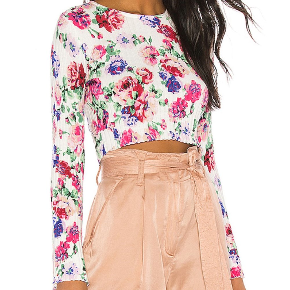 Ronny Kobo Magda Crop Top Size Small